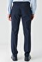 Men's Navy Blue Cotton Casual Slim Fit Chino Trousers with Side Pockets 1003240156 - 6