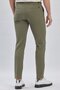 Men's Dark Khaki Slim Fit Trousers with Elastic Waist and Side Pockets 1003240162 - 6