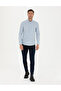 Light Blue Slim Fit Long Sleeve Shirt 50280214-Vr003 - 4