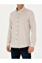 Beige Slim Fit Long Sleeve Shirt 50282786-Vr011 - 6