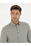 Green Slim Fit Long Sleeve Shirt 50280157-Vr054 - 2
