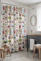 Bathroom Curtain, Cute Fish Card Motif Patterned Shower Curtain, Bathtub Curtain 175X200Cm - 2
