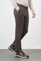 Men's Dark Camel Cotton Comfort Fit Chino Trousers with Side Pockets 1003245164 - 3