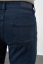 Men's Dark Navy Blue Cotton 5-Pocket Slim Fit 5-Pocket Trousers 1003245318 - 5
