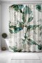 Bathroom Curtain, Marbled Botanical Pattern Shower Curtain, Bathtub Curtain 175X200Cm - 2