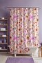 Bathroom Curtain, Orange Pink Flowers Pattern Shower Curtain, Bathtub Curtain 175X200Cm