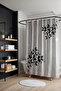 Bathroom Curtain, Black and White Flying Butterflies Pattern Shower Curtain, Bathtub Curtain 175X200Cm - 2