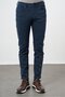 Men's Dark Navy Blue Cotton 5-Pocket Slim Fit 5-Pocket Trousers 1003245318