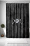 Bathroom Curtain, Moon on the Planet Pattern Shower Curtain, Bathtub Curtain 175X200Cm