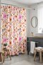 Bathroom Curtain, Orange Pink Flowers Pattern Shower Curtain, Bathtub Curtain 175X200Cm - 3