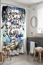 Bathroom Curtain,Ships and Seagulls Pattern Shower Curtain, Bathtub Curtain 175X200Cm - 3