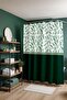 Bathroom Curtain, Ethnic Eucalyptus Leaves Pattern Shower Curtain, Bathtub Curtain 175X200Cm