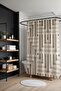 Bathroom Curtain, Geometric Line Pattern Patterned Shower Curtain, Bathtub Curtain 175X200Cm - 2
