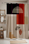 Bathroom Curtain, Palm Leaf Patterned Shower Curtain in Bohemian Flowerpot, Bathtub Curtain 180X200Cm - 3
