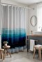 Bathroom Curtain, Blue Oil Paint Transitional Sea Pattern Shower Curtain, Bathtub Curtain 175X200Cm