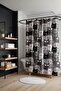 Bathroom Curtain, Grey Shy Cats Pattern Shower Curtain, Bathtub Curtain 175X200Cm - 2