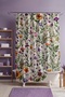 Bathroom Curtain, Purple Botanical Flowers Pattern Shower Curtain, Bathtub Curtain 175X200Cm