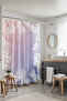 Bathroom Curtain, Dust Pink Imaginary Leaves Patterned Shower Curtain, Bathtub Curtain 175X200Cm - 2