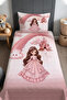 Sliding Cloudy Princess Patterned Bedspread and Pillowcase