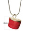Coral Natural Stone Chain Handmade Necklace End: 1.5 cm Chain: 20 cm Boxed - 6