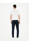 Navy Blue Slim Fit Canvas Trousers 50289196-Vr033 - 4