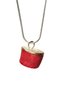 Coral Natural Stone Chain Handmade Necklace End: 1.5 cm Chain: 20 cm Boxed