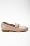 Women's Genuine Leather Buckle Ballerinas Mink Patent Leather - 2