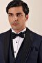 Men's Dark Navy Blue Patterned Vest 6 Drop Slim Fit Tuxedo Groom Suit 1001230204 - 5