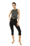 Core Women's High Waist Supportive Sports Leggings 3/4 Black - 2