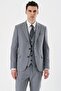 Men's Gray Patterned Swallow Collar Vest 6 Drop Slim Fit Slim Fit Suit 1001240157 - 3