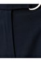 Women's Canvas Trousers 5Wak40035Pw Navy Blue - 2
