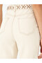 Ecru Mom High Waist Fit Jean Trousers 50293846-Vr019 - 6