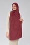 Women's Hijab Combed Cotton Shawl Ready-To-Wear Practical Easy-To-Wear Long Four-Season Cotton Shawl Burgundy - 4