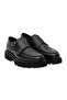 Black 100% Leather Casual Shoes 50295903-Vr046