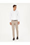 Beige Ex. Slim Fit Fabric Trousers 50295056 -Vr011