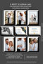 9 قطع 21x30 إطار MDF A4 - إطار صور أبيض وأسود - إطار الدبلوم