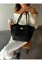 Tarya Women's Shoulder Bag with Suede Belt Detail - 3