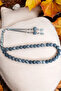 33' Gray Rosary - Original Natural Stone, Size 8 mm - 5