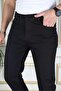 Men's Black Top Pocketed Beaded Regular Fit Casual Fit Stretchy Chino Linen/canvas Cotton Pants - 5