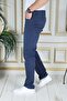 Men's Blue Top Pocketed Beaded Regular Fit Casual Fit Stretchy Chino Linen/canvas Cotton Pants - 3
