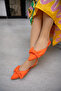 Orange Maru Ballerinas - Bow and Back Band Detail - 3