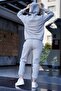 Women's 2-Piece Set Cotton & Wool Regular Single Pocket Detailed Soft Tracksuit Set - 4