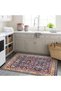 Melisa Collection Yellow Border Detailed Multicolored Patterned Woven Base Decorative Carpet Melisa50 - 4