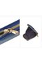 11 2 Compartments Gold Color Black Leather Credit Card Holder with Metal Zipper - 5