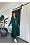 Premium Emerald Green Jacket and Skirt Set - 3