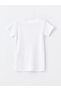 Lcw Kids White Crew Neck Short Sleeve Girls Undershirt - 3