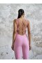 Kadın Pembe Yoga Pilates Tulumu - 5