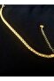 Steel Gold Flat Twist Steel Unisex Bracelet - 4