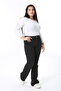 Women's Large Size Black High Waist 5 Pocket Lycra Jeans 65N38445 - 7