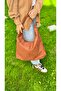 Byeduu Tan Large Size Suede Shoulder Bag - 7
